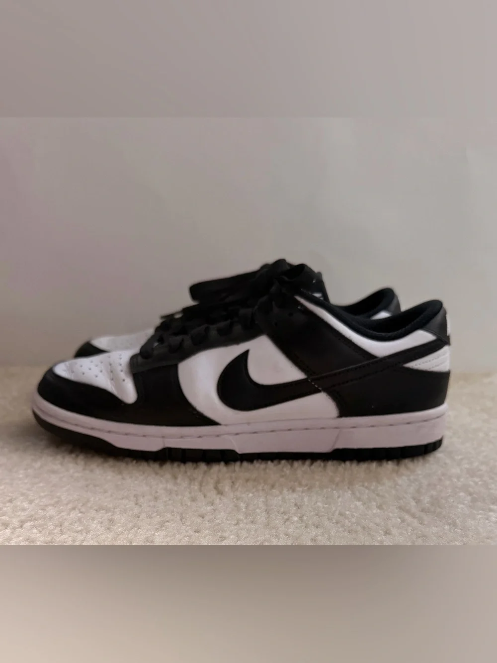 Nike White/Black Dunk Low Retro Sneakers